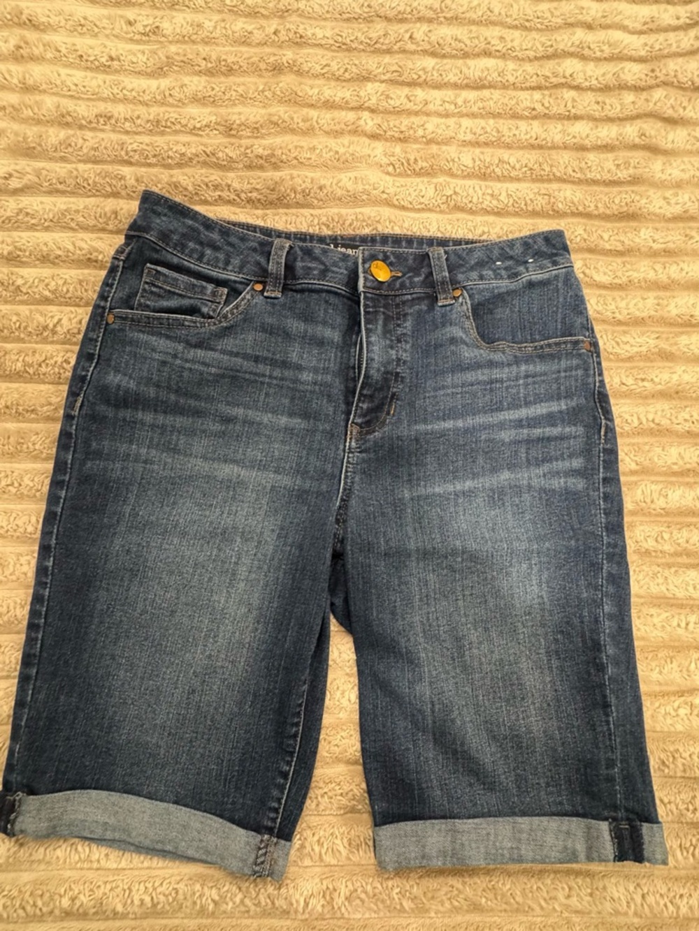 d. jeans Dark Blue Boyfriend Denim Shorts